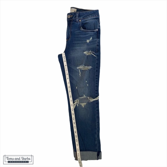 Garage Boyfriend Ripped Jeans Blue - Picture 5 of 6